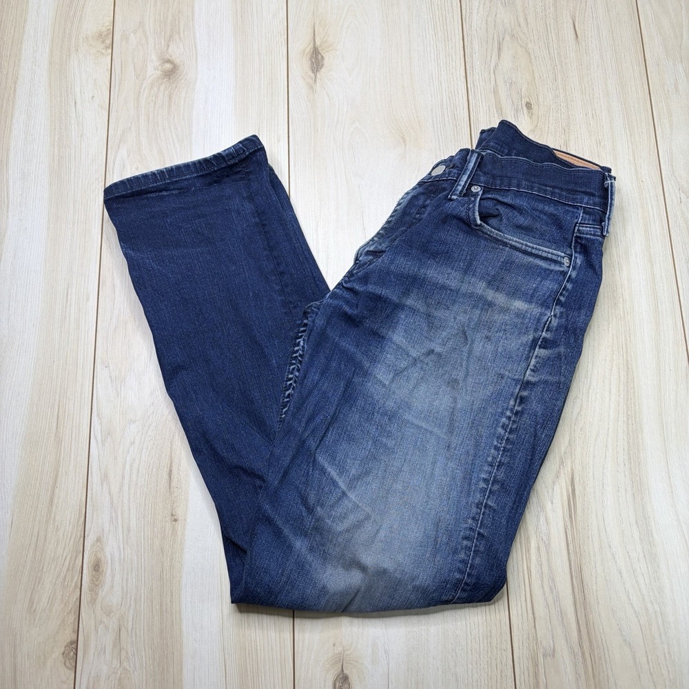 Levi Strauss 514 Straight Fit Jeans Medium Wash Denim 30x30 Mens Blue Pants